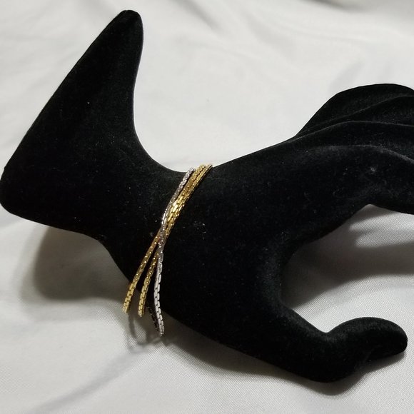 Vintage Avon Multi-Chain Silver and Gold Bracelet (J086) - Picture 10 of 12